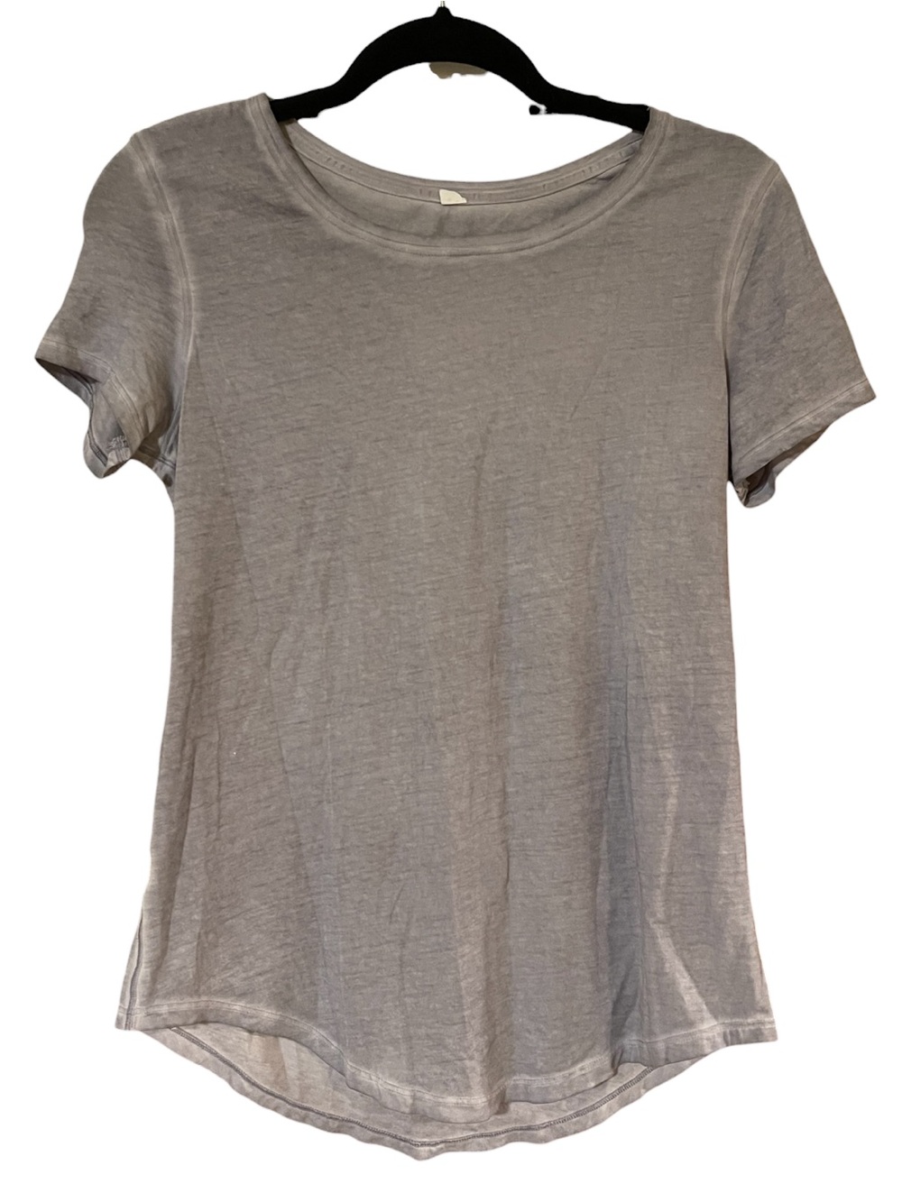 Lululemon Love Crewneck Shirt Women S 6 Heathered Gray Workout Short Sleeve Tee